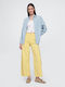 Hoch tailliert Damenjeans in Schlanker Passform Lemon Drop Yellow