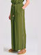 Women's High Waist Pantaloons with Rubber Band in Loose Fit Hunter Green