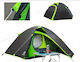 Iso Trade Σκηνή Camping Igloo Μαύρη με Διπλό Πανί 3 Εποχών για 2 Άτομα