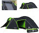 Iso Trade Camping Tent Tunnel Black 3 Seasons For 3 People 125cm