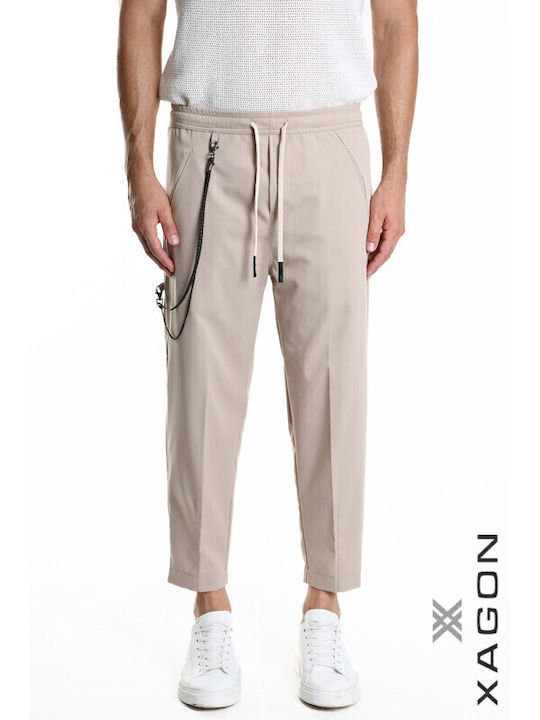 Παντελόνι Ελαστικό σε Relaxed Εφαρμογή Beige