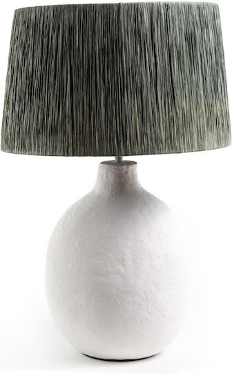 Soulworks Table Lamp with Green Shade and White Base