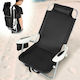 Bakaji Small Chair Beach Aluminium with High Back Black