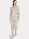 Pijadore Summer Women's Pyjama Set Beige