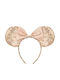 PartyDeco Kinder Haarband mit Ohren Beige 1Stück