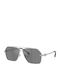 Herren Sonnenbrille mit Silber Metall Gestell