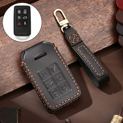 Hallmo Car Cowhide Leather Protective Key Cover Case for Volvo 6 Buttons Black Hallmo Car Cowhide Leather Protective Key Cover Case for Volvo 6 Buttons Black