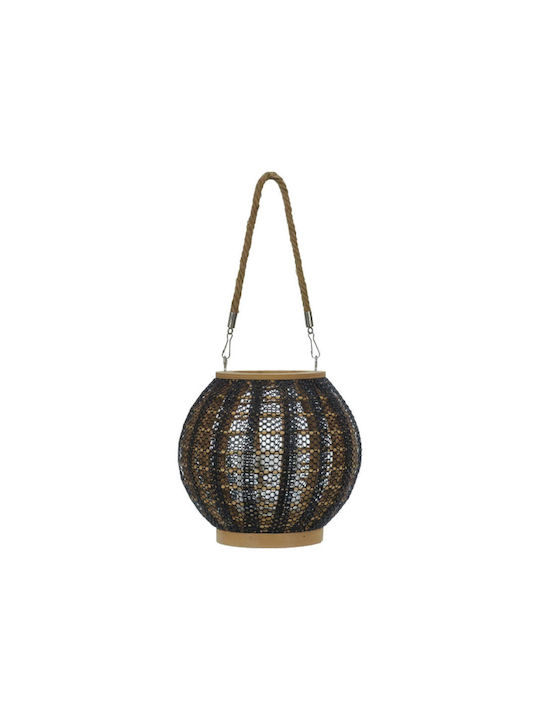 General Trade Φαναράκι Ξύλινο Μαύρο 21x21x21εκ.