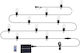 Neo Tools Hanging Solar Light Garland Warm White 2700K with Remote Control IP65
