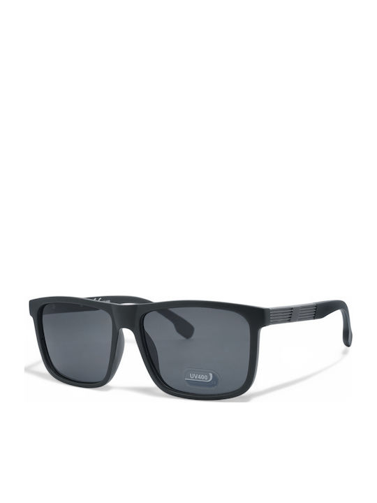 Optosquad Men's Sunglasses with Black Plastic Frame and Black Lens F80043