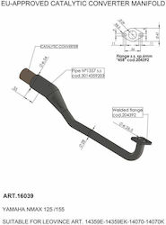 Катализатор Leovince стомана 4-тактов 16039 Yamaha Gpd 125 Abs 17-20 Yamaha Gpd 155 Abs 16-17