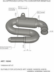 Leovince стоманен катализатор 4-тактов 16040 Yamaha Mt-07 Abs 21-24 Yamaha Xsr 700 Abs 21-24 Yamaha Yzf-r7 Abs 22-24 Yamaha Mt-07 Gt Abs 21-22