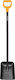 Fiskars Solid Πατόφτυαρο με Κοντάρι 126.7cm και Πλαστική Λαβή