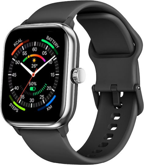 Bea-fon 201 50mm Smartwatch με Παλμογράφο (Μαύρο)