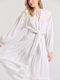High-waisted Maxi Skirt White