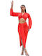 Set With Coral Skirt