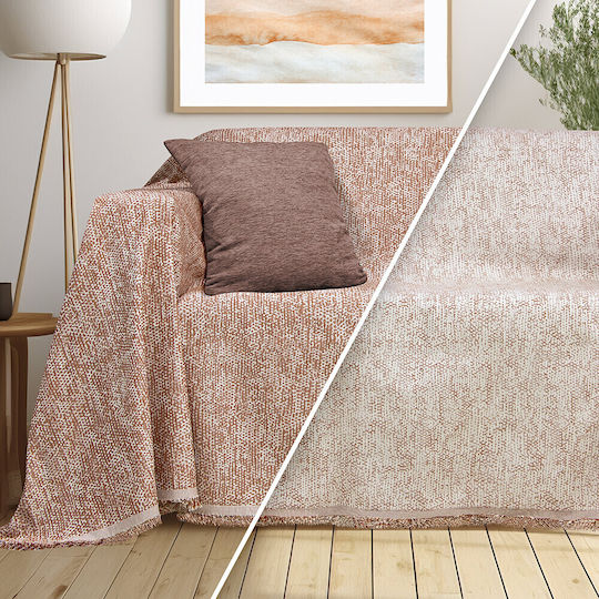 Lino Home Saphire Τριθέσιου Καναπέ Δύο 'Οψεων Π180xΜ300cm Terracota Lino Home Saphire Τριθέσιου Καναπέ Δύο 'Οψεων Π180xΜ300cm Terracota