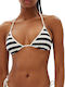 Triangle Bikini Top Blue Striped