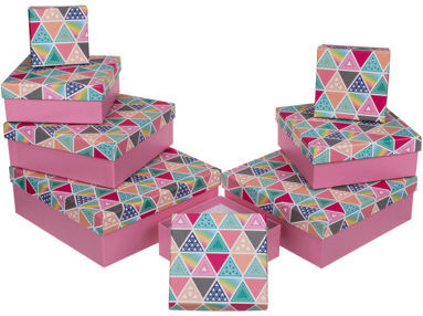 Zmart Imports Box for Gift Pink 22.5x8x22.5cm.