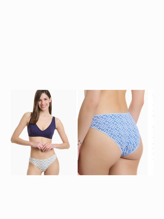 Walk Bamboo Women's Slip 2Pack Sky blue, Ecru