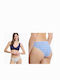 Bamboo Women's Slip 2Pack Sky blue, Ecru