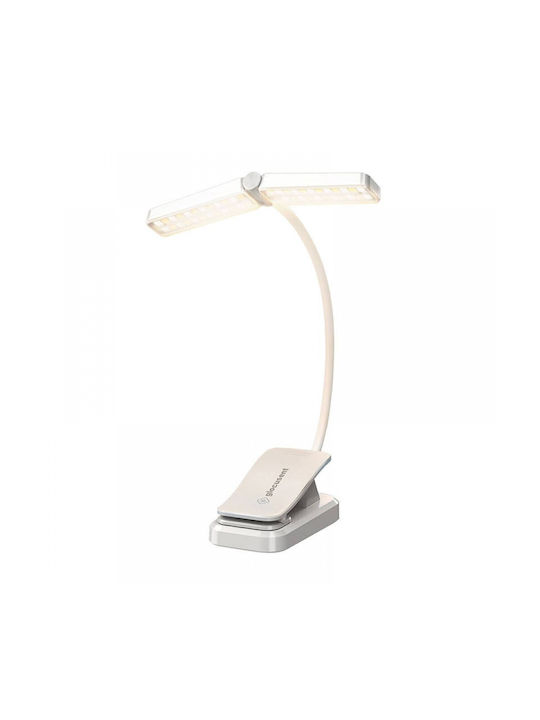 Glocusent Wiederaufladbar LED Schreibtischlampe in Weiß Farbe