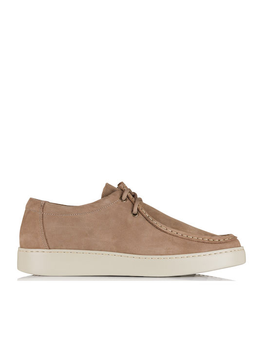 Antonio Shoes Men's Leather Moccasins Beige