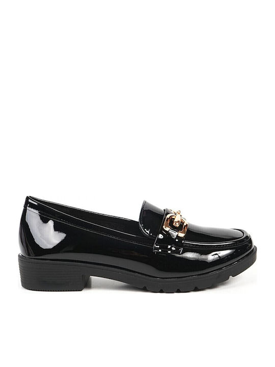 Λουστρίνι Γυναικεία Loafers σε Μαύρο Χρώμα