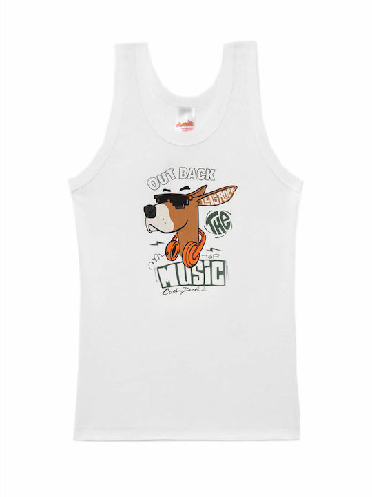 Minerva Out Back Kids' Undershirt White