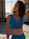 Women's Sports Bra without Padding Aqua Blue