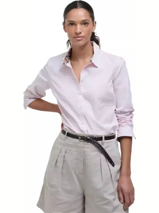Barbour Mânecă lungă Femei Cămașă Pink/hessian ...