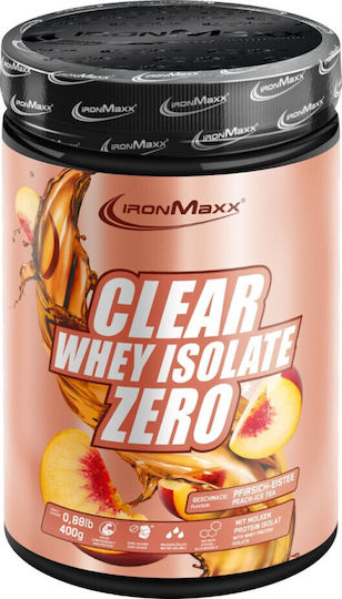 IronMaxx Clear Whey Isolate ZERO Proteină Din Zer Fara lactoza cu Aromă Peach Ice Tea 400gr