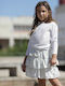 Kids' Skirt Polka Dot White