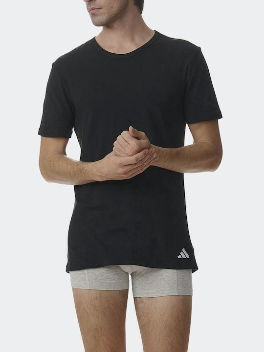 Men's Undershirts Short-sleeved in Black Color 2Pack