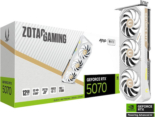 Zotac GeForce RTX 5070 12GB GDDR7 AMP White Edition Κάρτα Γραφικών