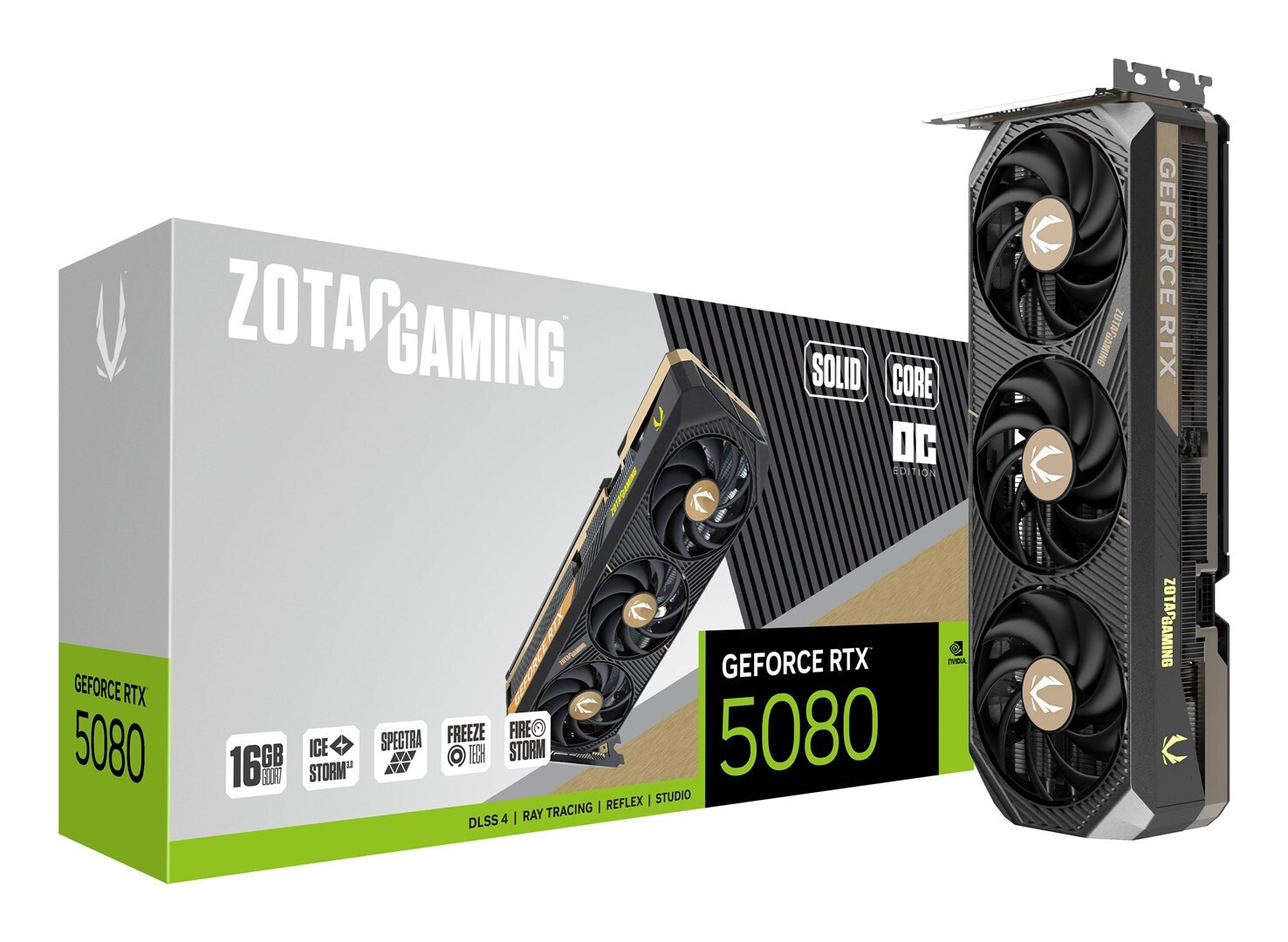 Zotac GeForce RTX 5080 16GB GDDR7 Solid Core OC Κάρτα Γραφικών