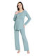 Pijadore Maternity Pajama Set & Nursing Mint
