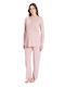 Pijadore Set Pyjamas Schwangerschaft & Stillen Pink