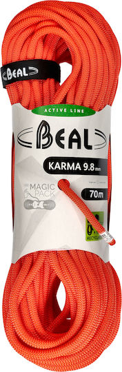 Beal Karma Dynamic Cord de escaladă cu lungimea de 70m Portocaliu