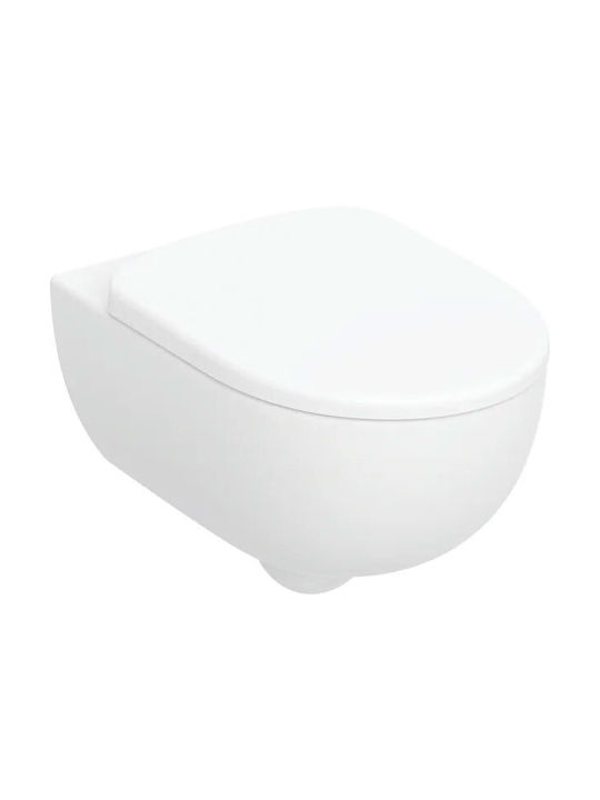 Geberit Λεκάνη Κρεμαστή με Κάλυμμα Soft Close Λευκή