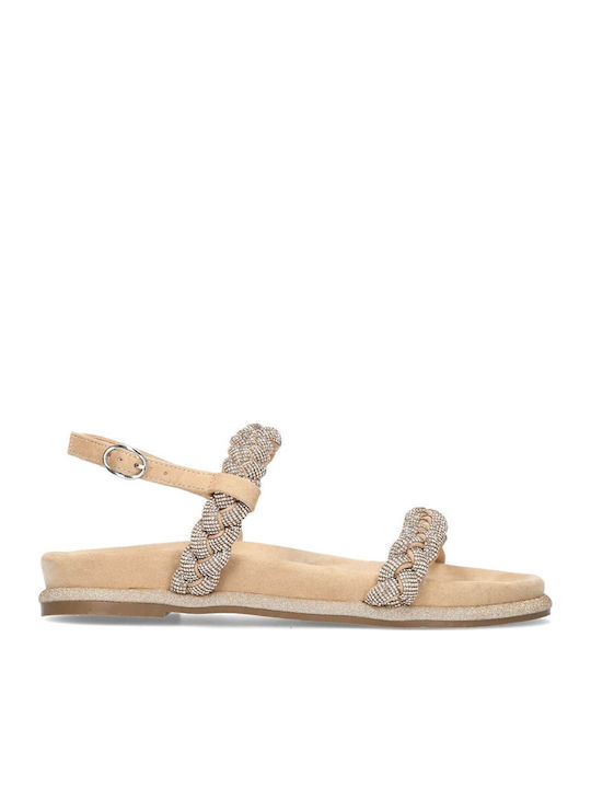 Laura Vita Women's Flat Sandals in Beige Color MELONIE 02