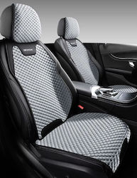 eBest Set Car Seat Covers 2 Pieces Gray Cotton