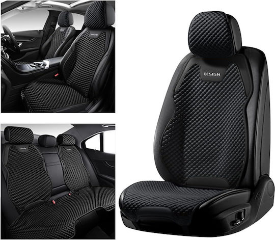 eBest Car Cover Set 5pcs Cotton Black