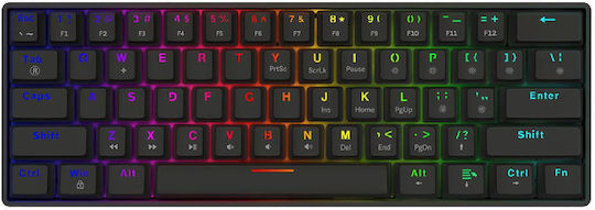 Savio Blackout X2 Gaming Mechanical Keyboard 60% with Outemu Peach switches and RGB lighting (English US)