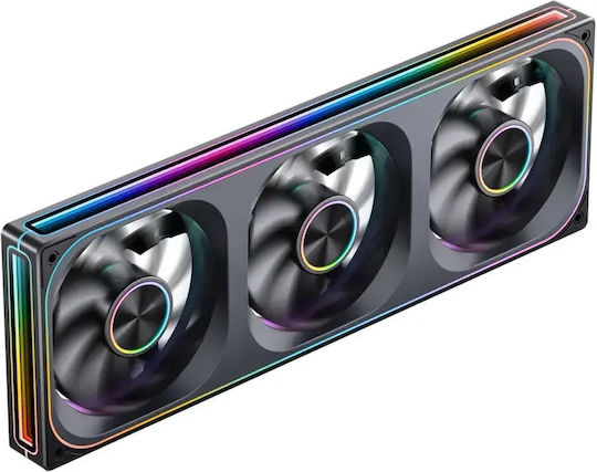 ZA-360B Gehäuselüfter 120mm (2400rpm) mit ARGB Beleuchtung und Verbindung 4-Pin PWM