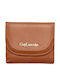 Small Leather Women's Wallet Classic with RFID Tabac Brown