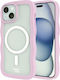 HappyCase Wavy Bumper Пластмаса / Силикон Прозрачен (iPhone 15)