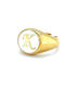 Gregio Chevalier Ring with Enamel made of Silver Gold Plated
