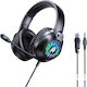 Remax RM-705 Over Ear Gaming Headset cu conexiune 2,5mm / USB Negru
