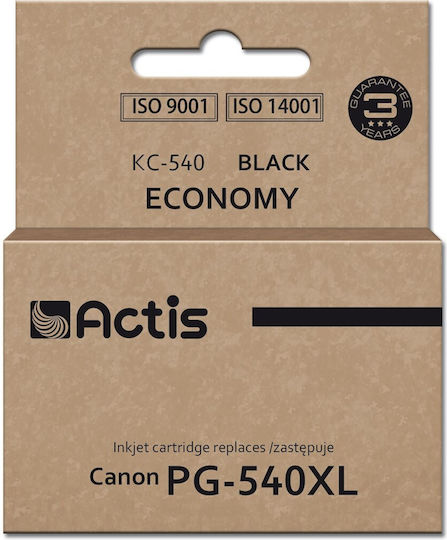 Actis Συμβατό Μελάνι Εκτυπωτή InkJet Canon PG-540XL 22ml Μαύρο 1τμχ